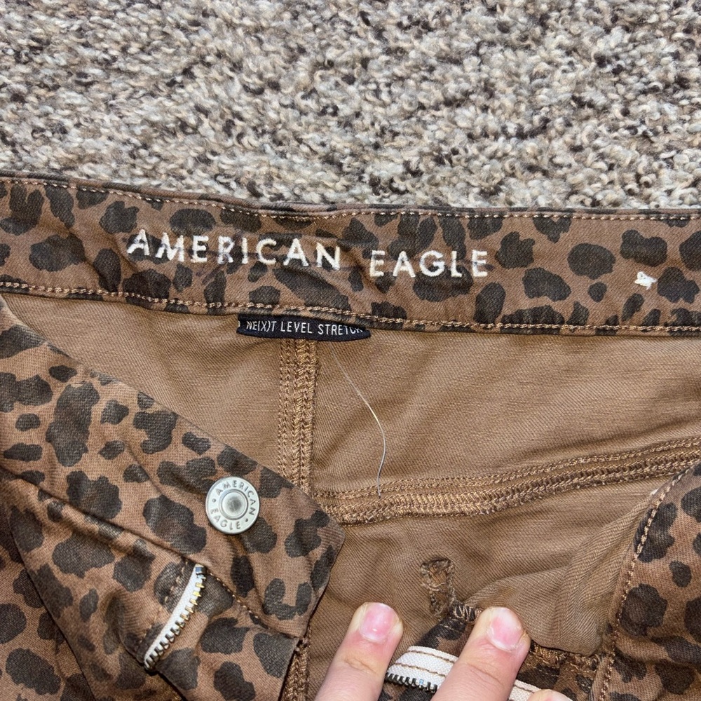3/$15 American Eagle Curvy Hi-Rise Leopard Jeggings